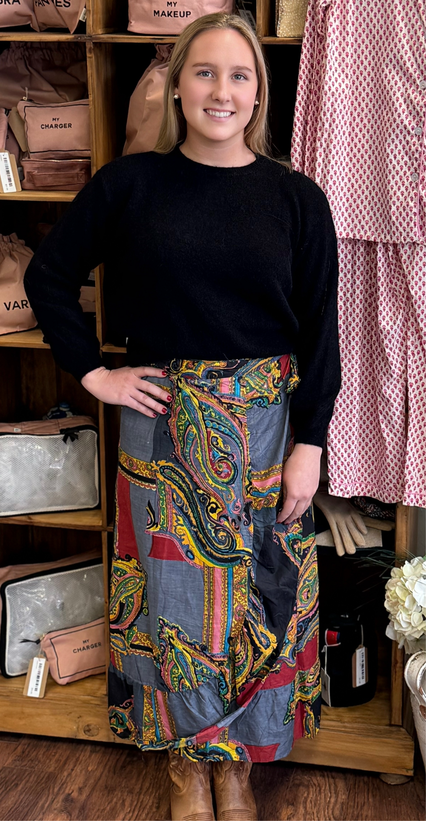 One Size from XS-Medium Wrap Skirt with Ruffle