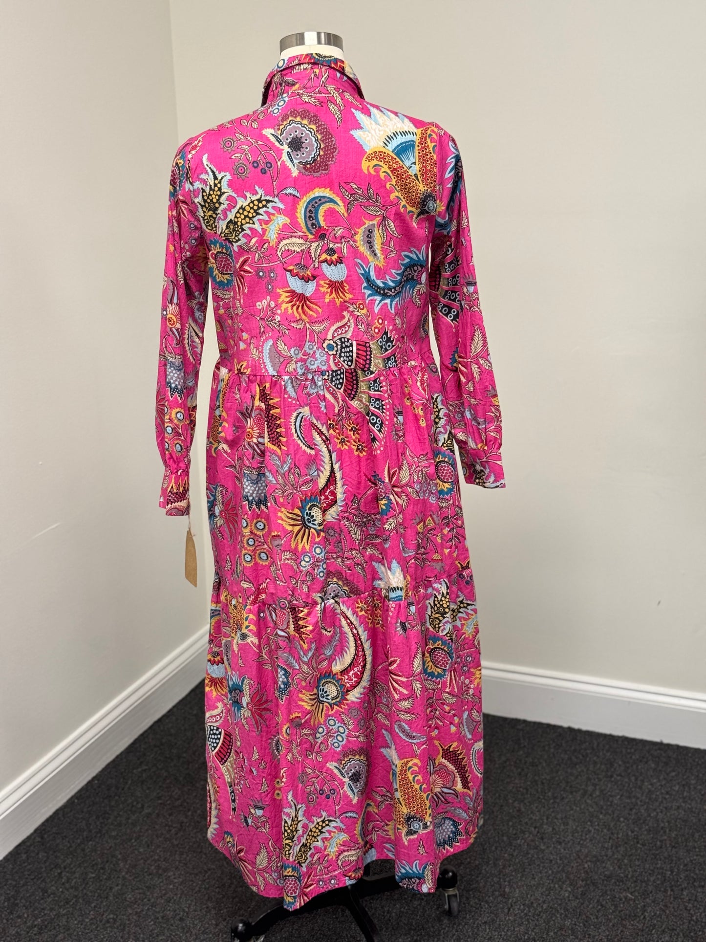 Tiered Button Down DANA Maxi Dress with Collar