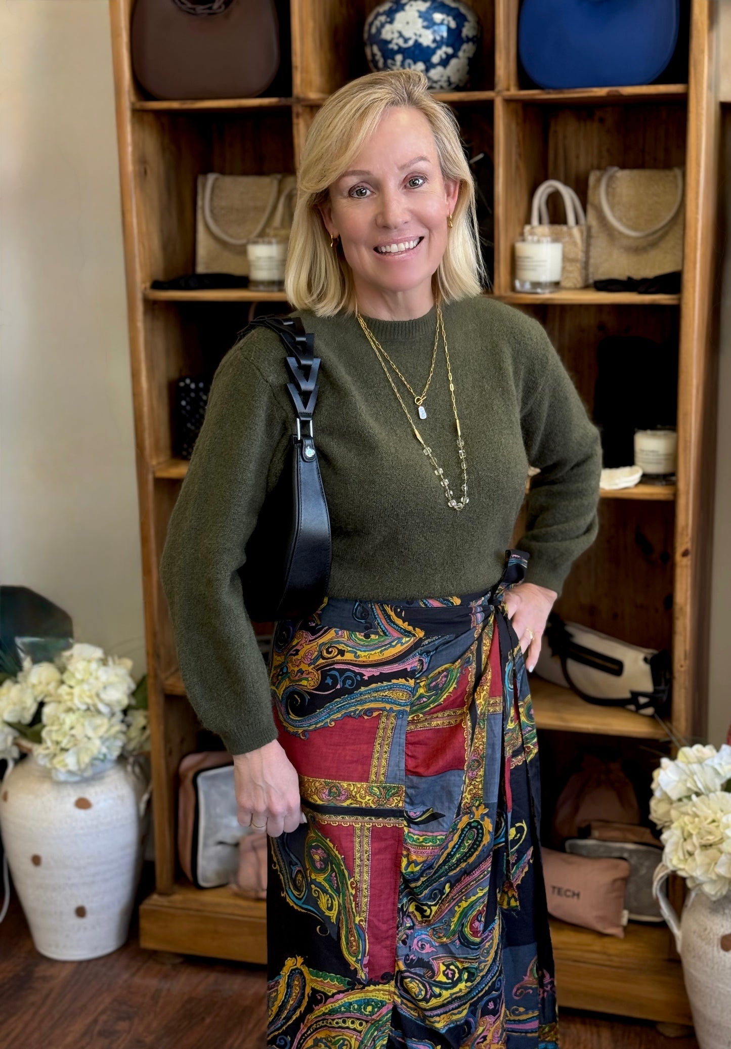 One Size from XS-Medium Wrap Skirt with Ruffle