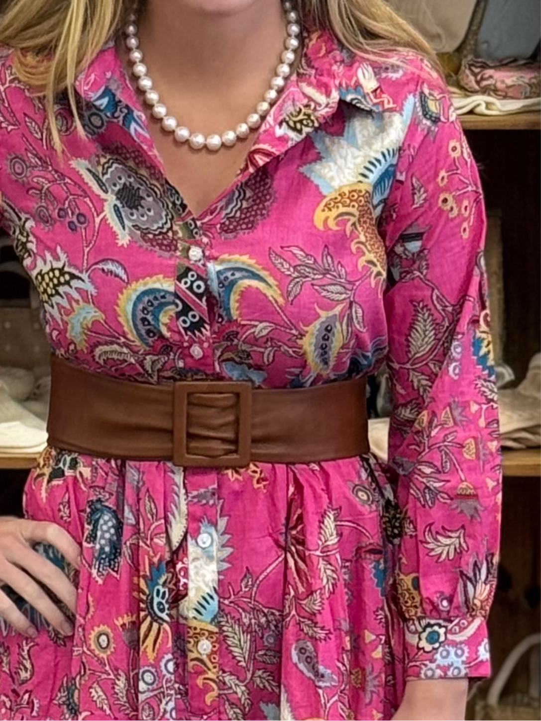 Tiered Button Down DANA Maxi Dress with Collar