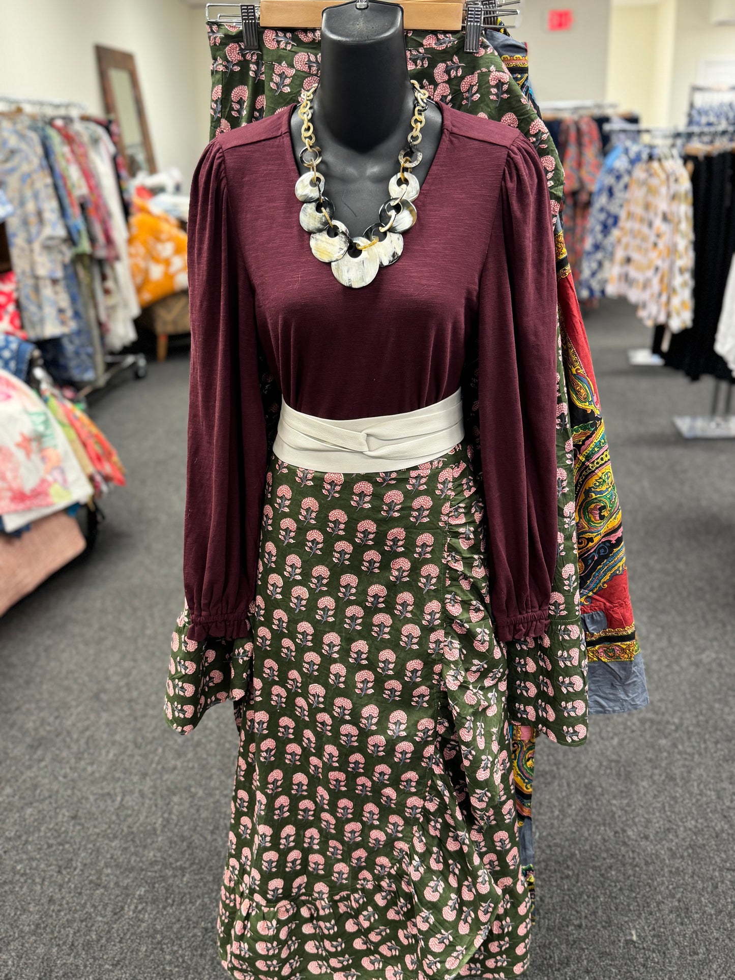 One Size from XS-Medium Wrap Skirt with Ruffle