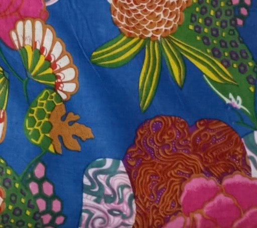 Sleeveless Charlotte Sheath Dress in a Bold Floral in Navy, Turquoise, Royal Pink, Red OR Green background