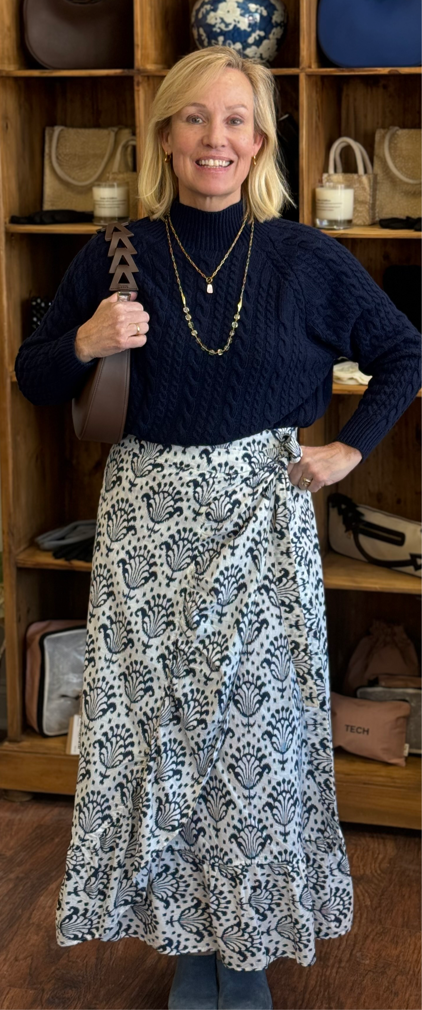 One Size from XS-Medium Wrap Skirt with Ruffle