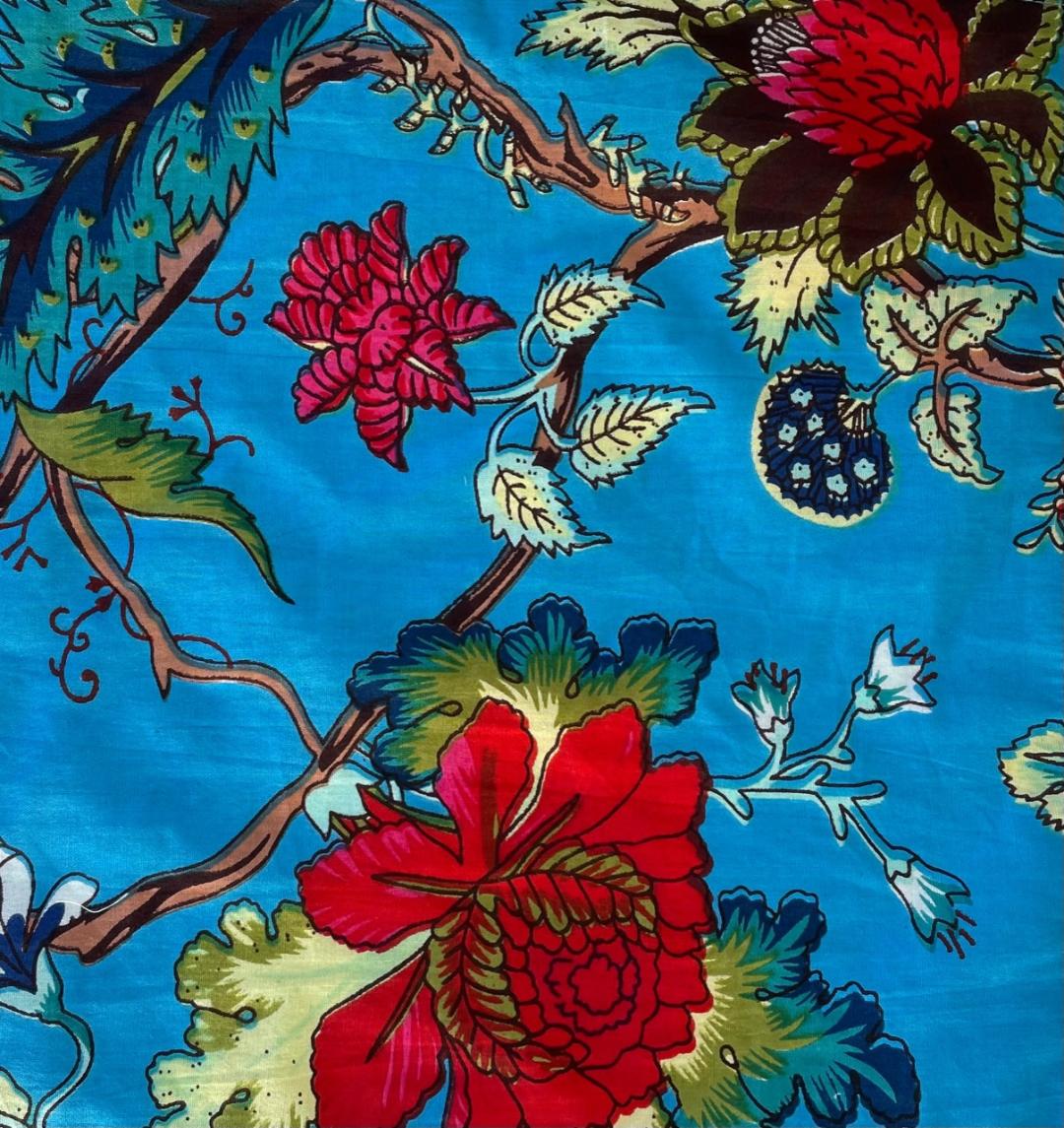 Made to Order BB Dress choose you Color in Floral on the Vine Hand Block Pattern