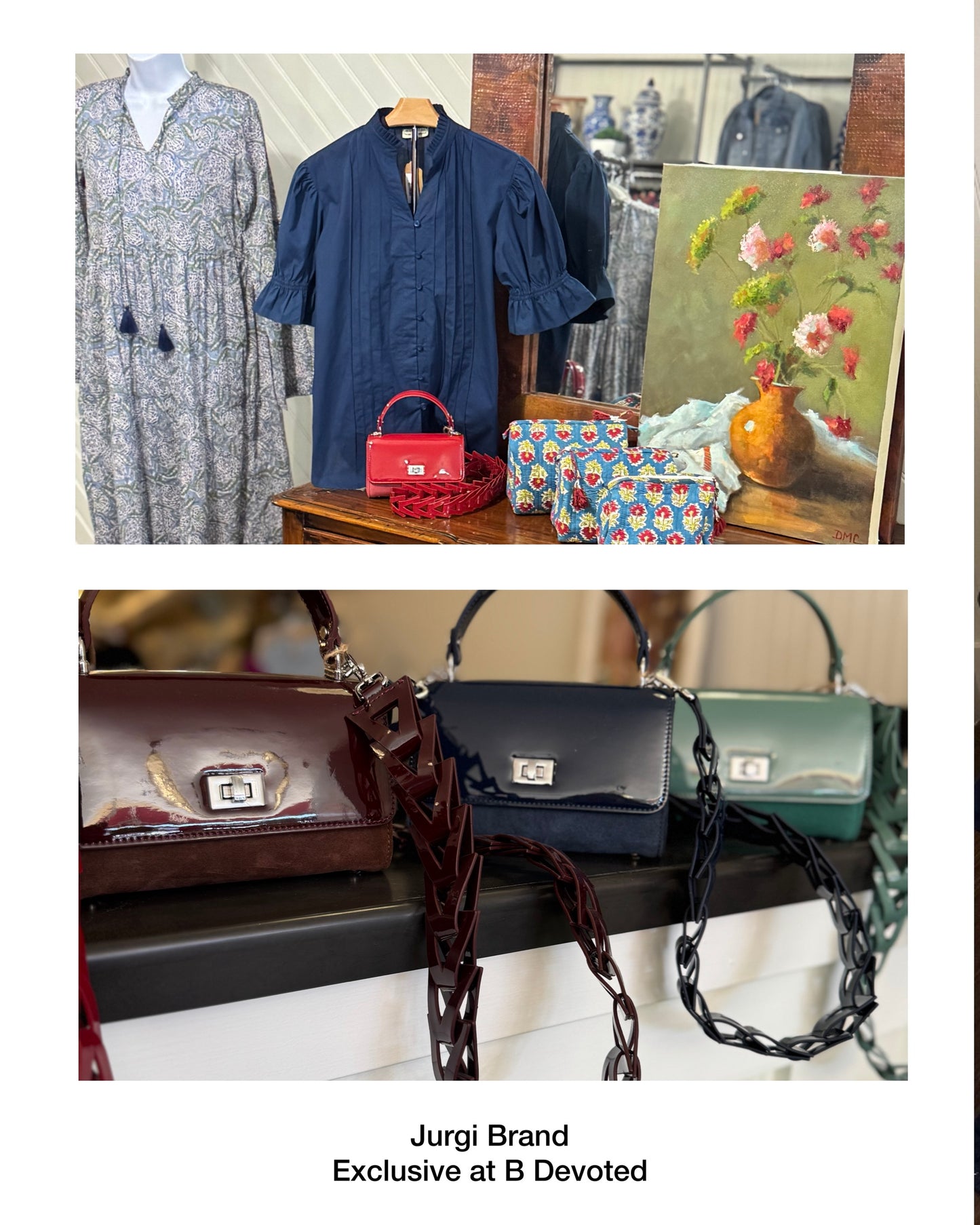 Hand Made Patent Leather and Suede Crossbody or Hand Bag