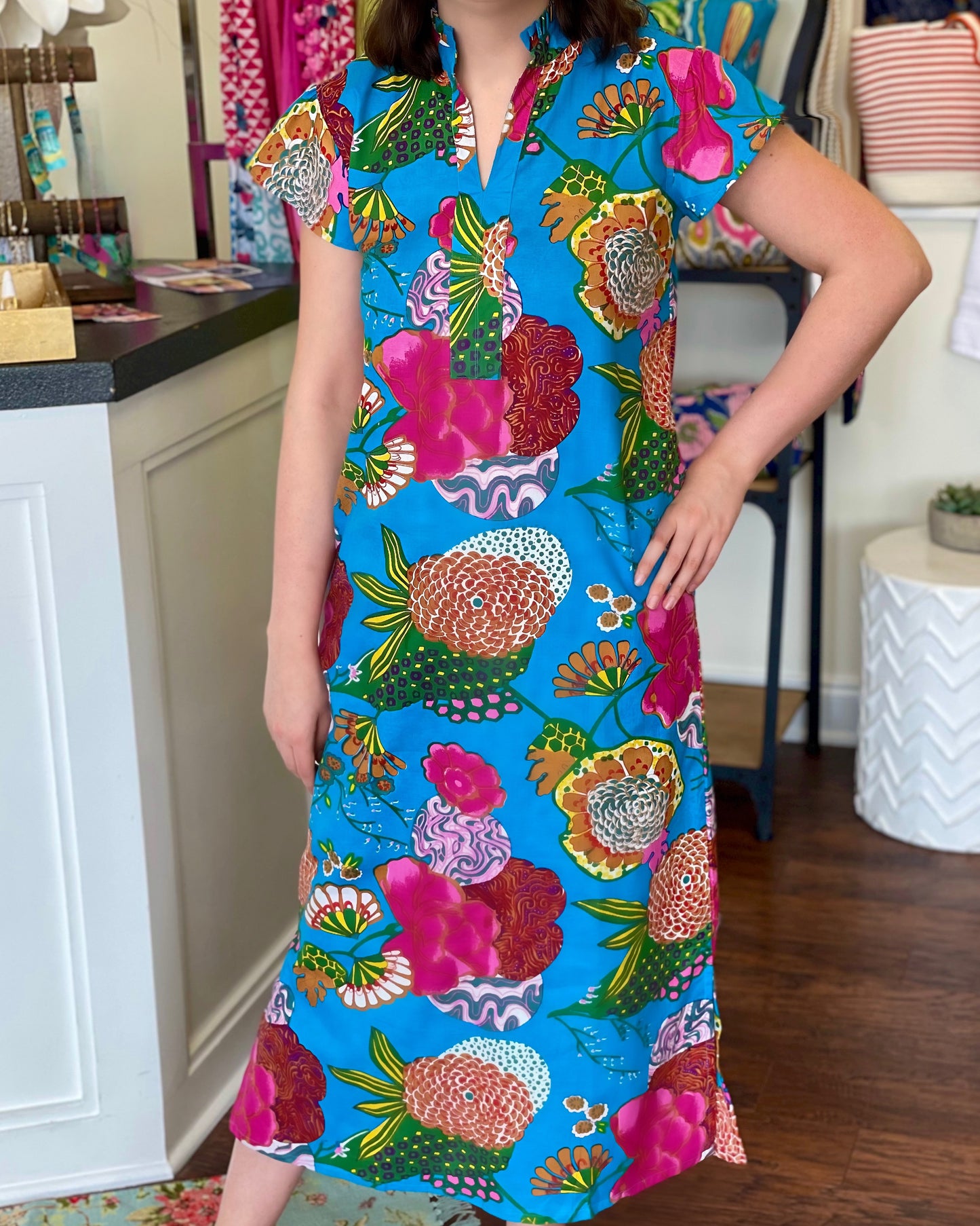 MB Sheath Dress, Bold Floral