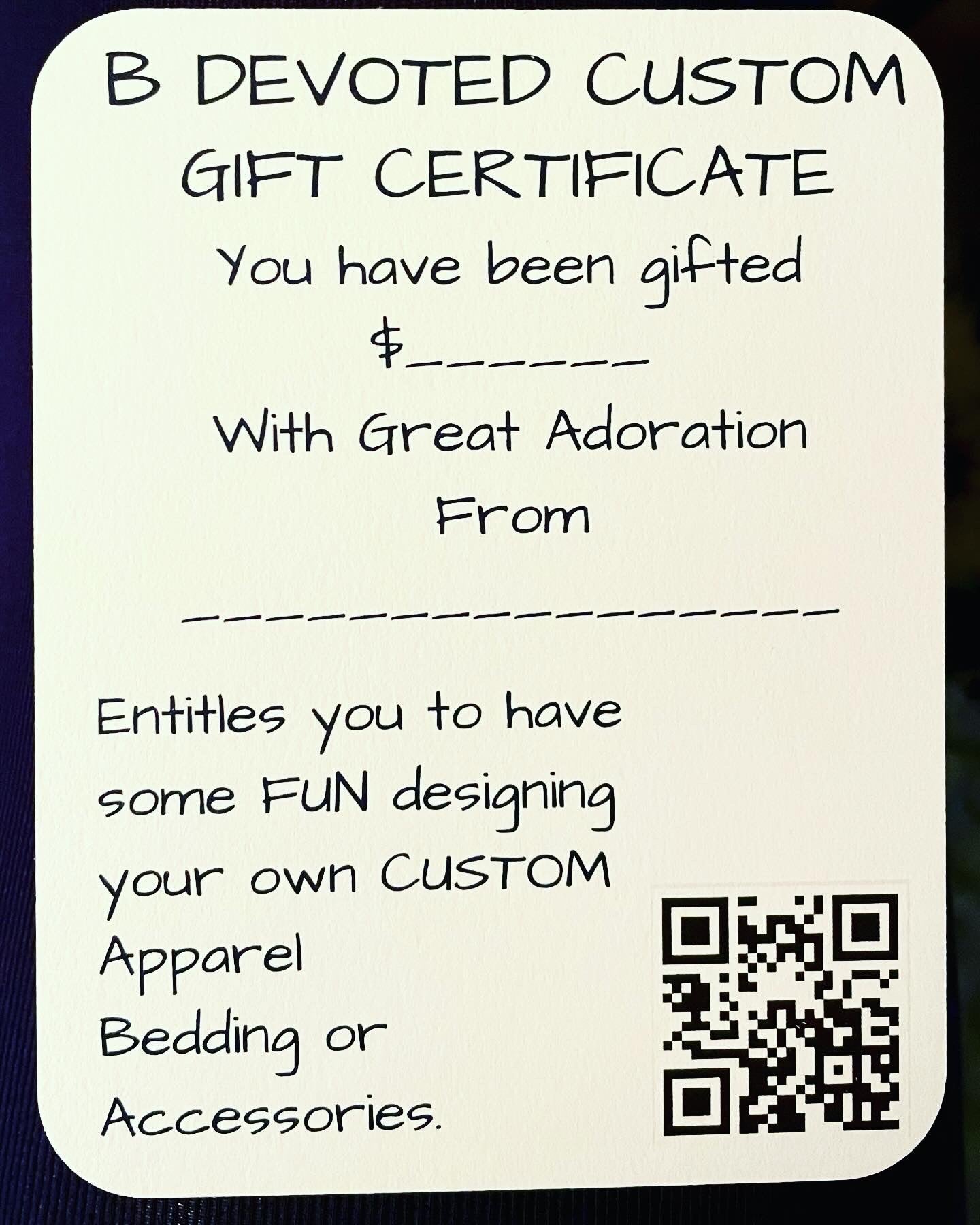 Gift Certificate for CUSTOM DRESS plus shipping