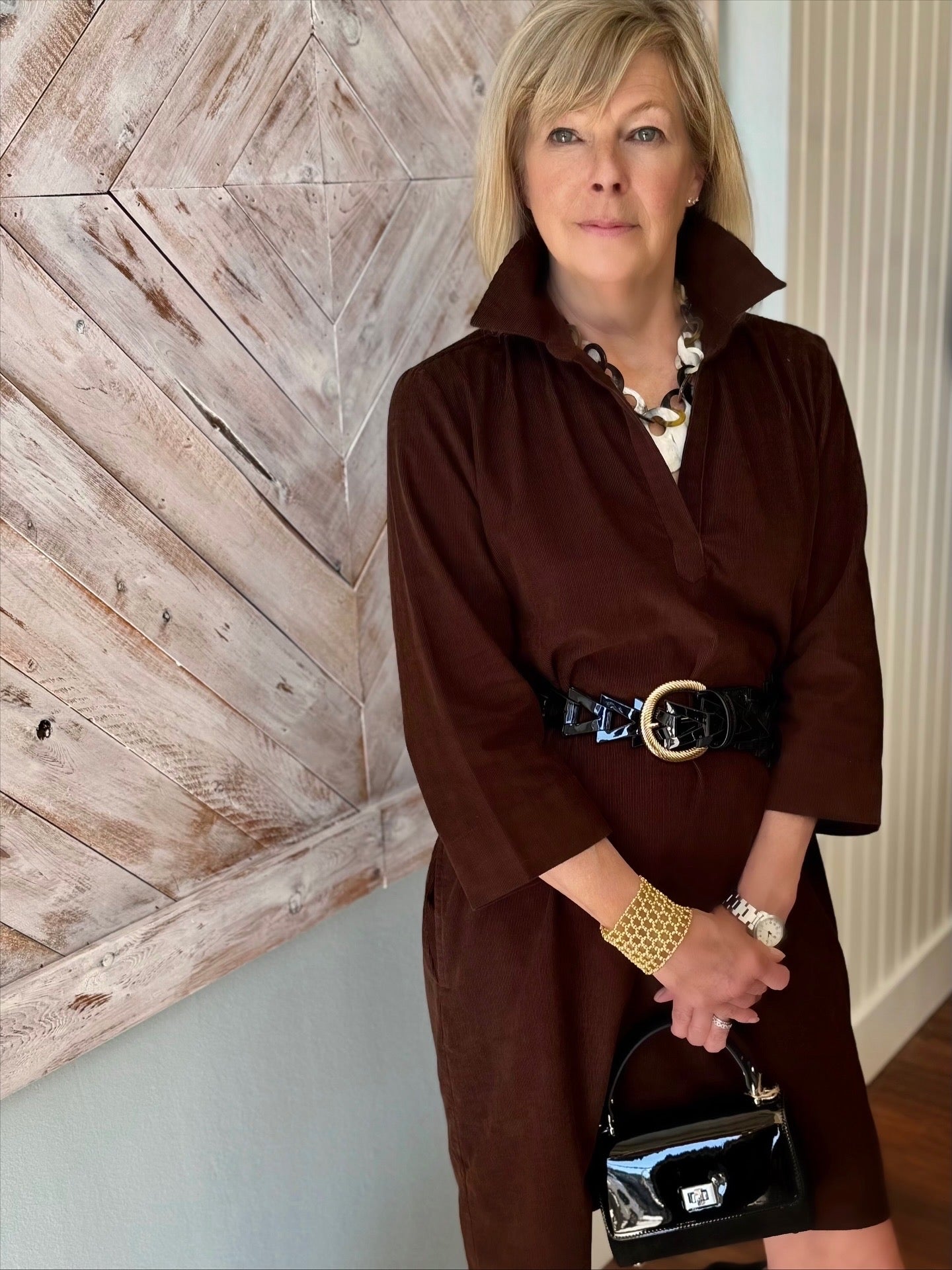 Piper Short Dress in Micro Corduroy