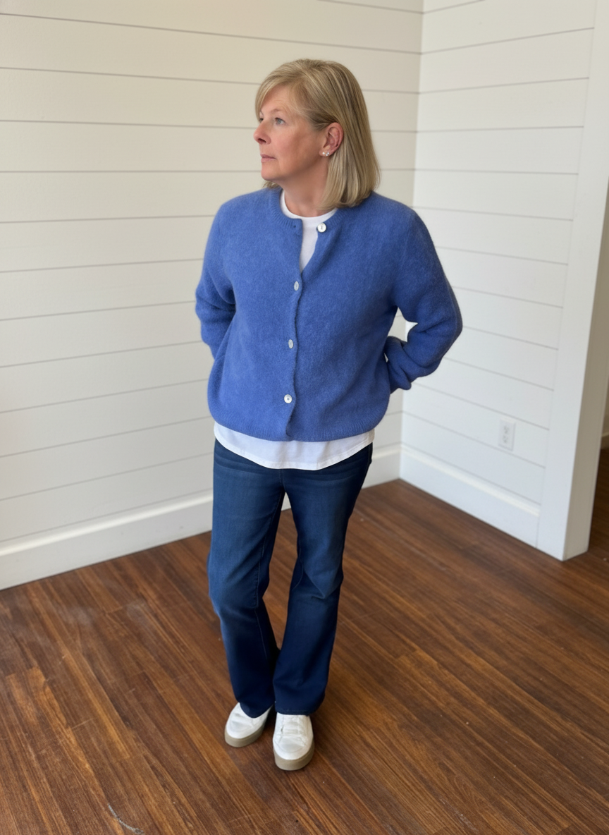 Alpaca Crewneck Cardigan