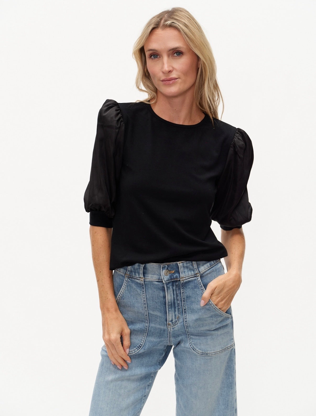 Solara Satin Sleeved Tee