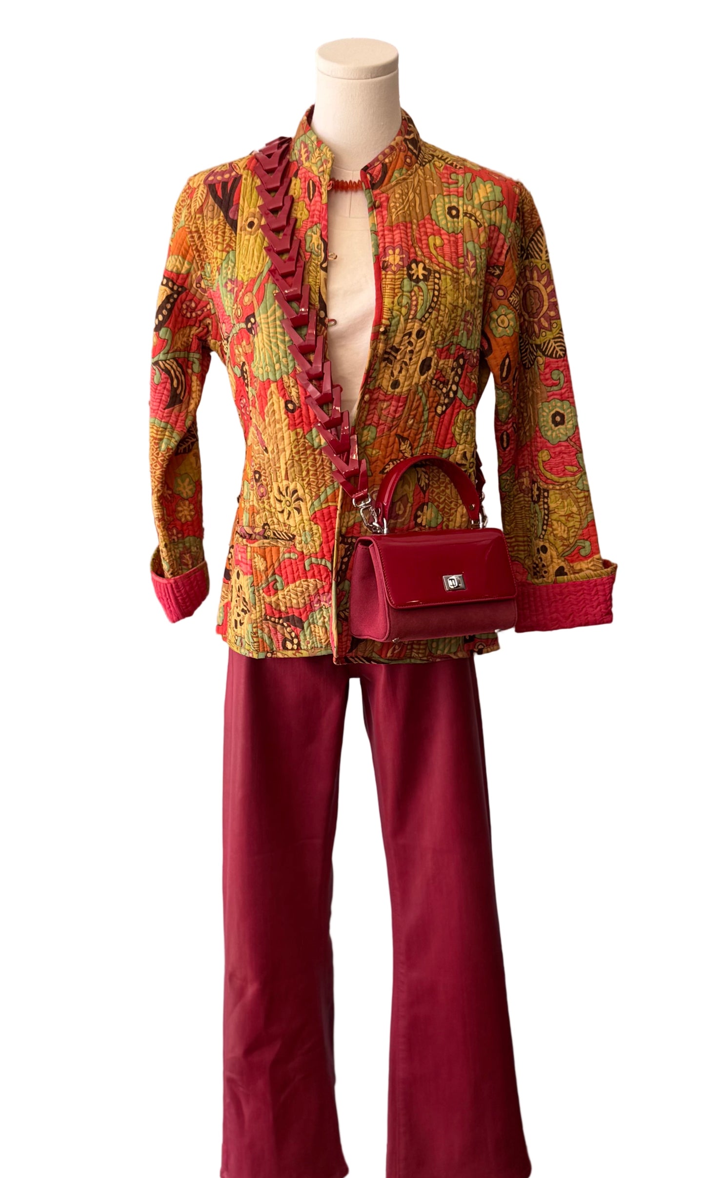 Hand Made Patent Leather and Suede Crossbody or Hand Bag