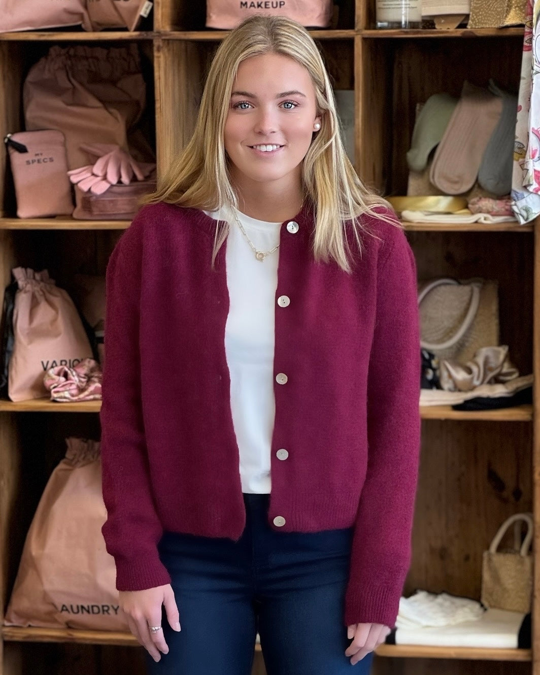 Alpaca Crewneck Cardigan