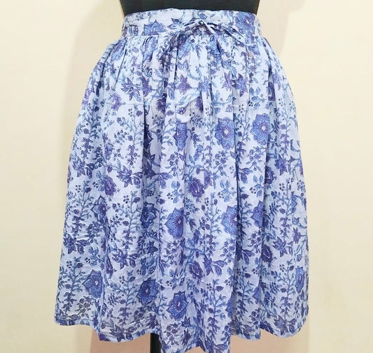 Camille Skirt, Blue floral