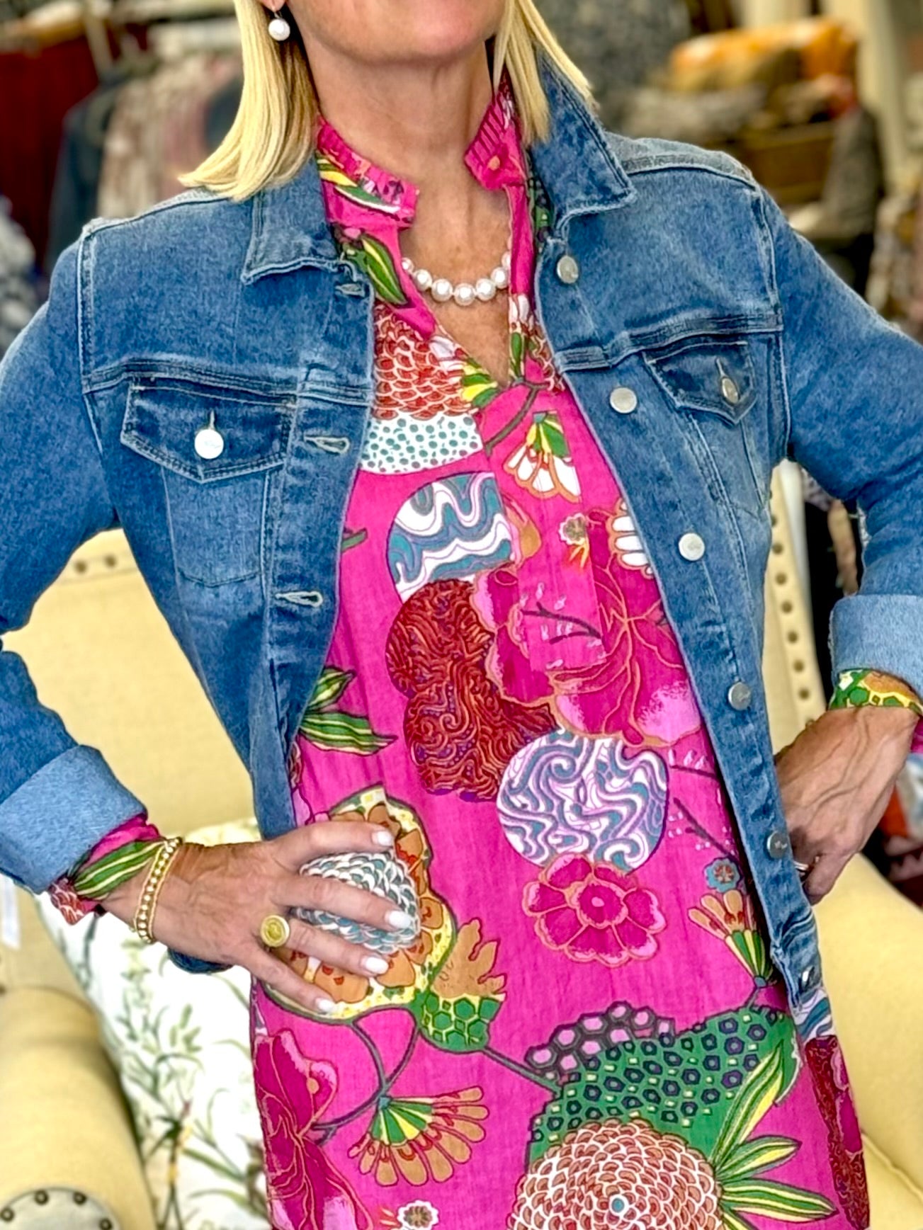 MB Sheath Dress, Bold Floral