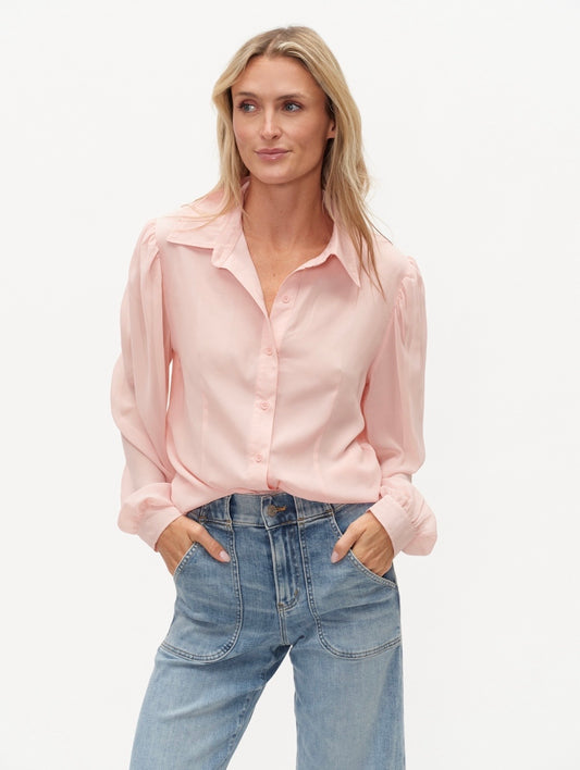 Sheer Long Sleeve Blouse