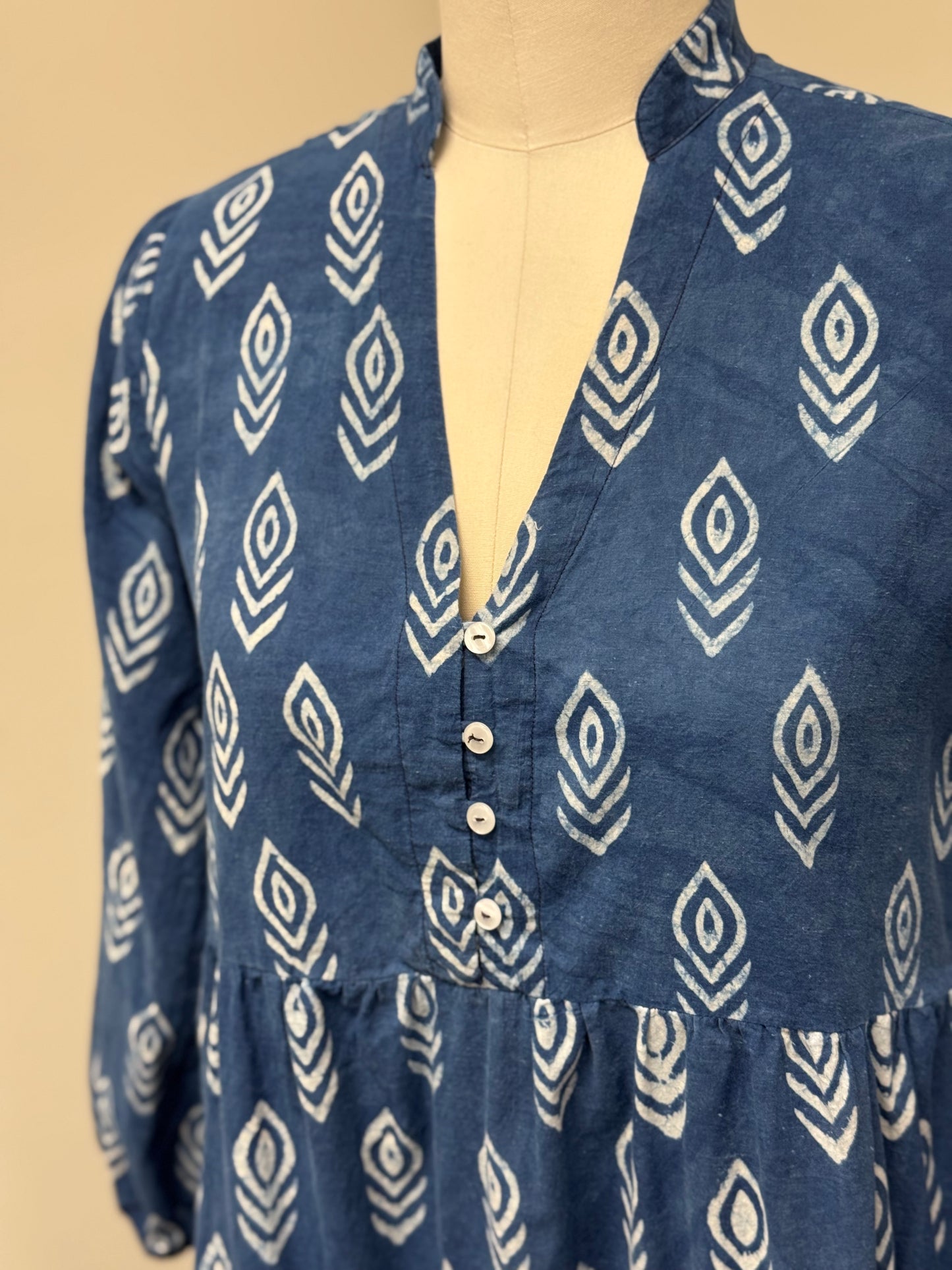Oakley Maxi Dress in Indigo Arrows