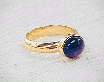 Solid 14k Gold Amethyst Ring size 7