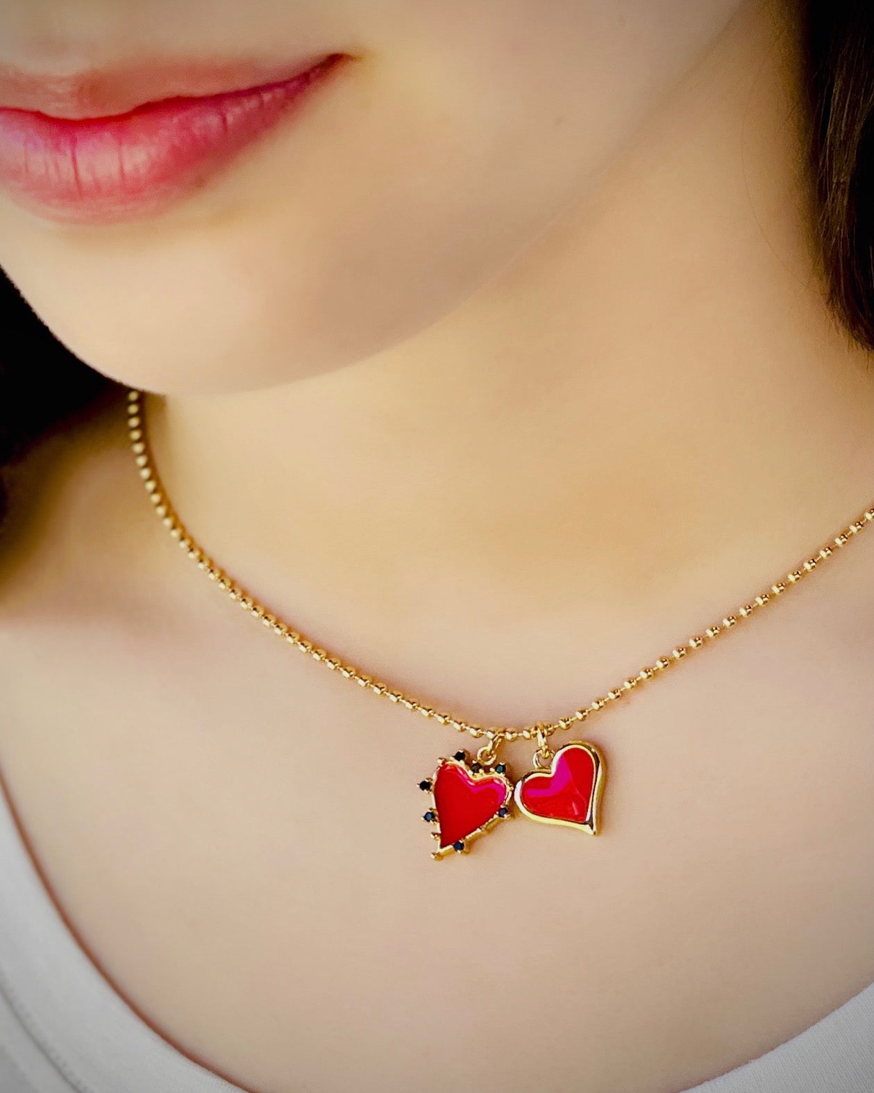 Gold Filled Heart Charm Necklace